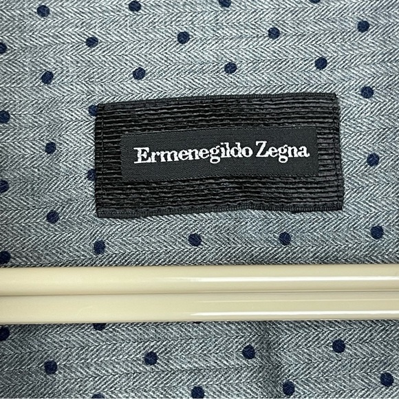 Ermenegildo Zegna Polka Dot Print Long Sleeve Button Front Shirt Size XXL Men - Picture 7 of 10